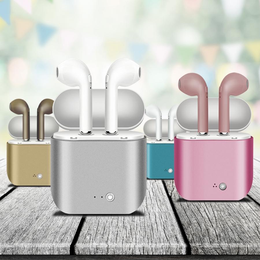 Metallic Wireless Earbuds & Charging Case Set In-Ear Headphones - Tophatter Daily Deals